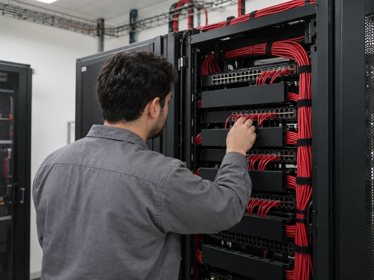 Representación de trabajo técnico en infraestructura de red